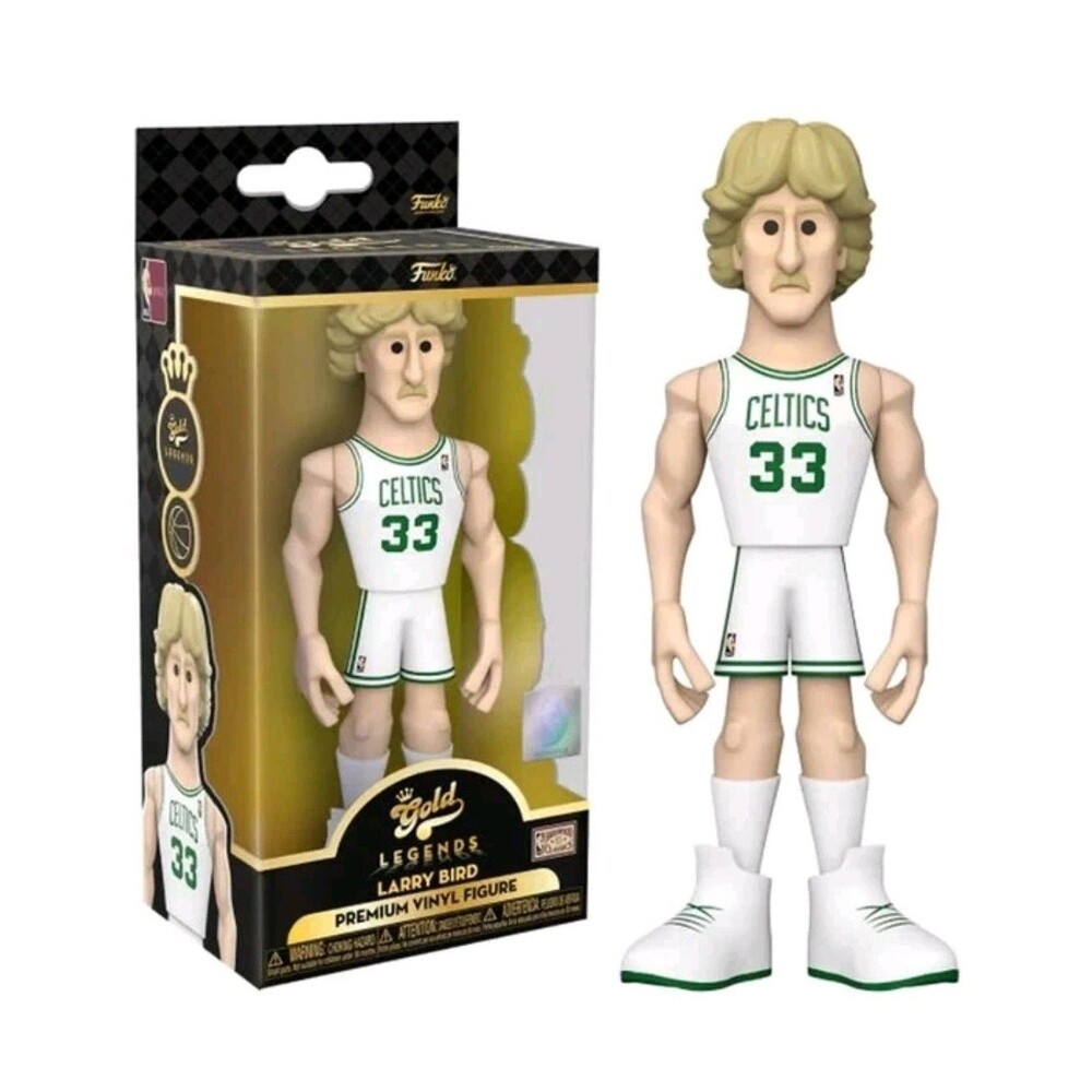 NEW In Box Funko Gold 5” NBA Legends Larry Bird Vinyl Figure White Jersey